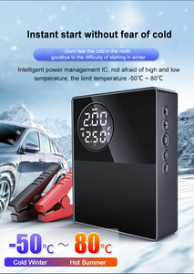 <strong>2</strong> in 1 Car Jump Starter 6600mAh 1000A Car Emergency Power Supply Digital Tire Inflator <strong>150PSI</strong> for Car Ball Pump Air Compressor