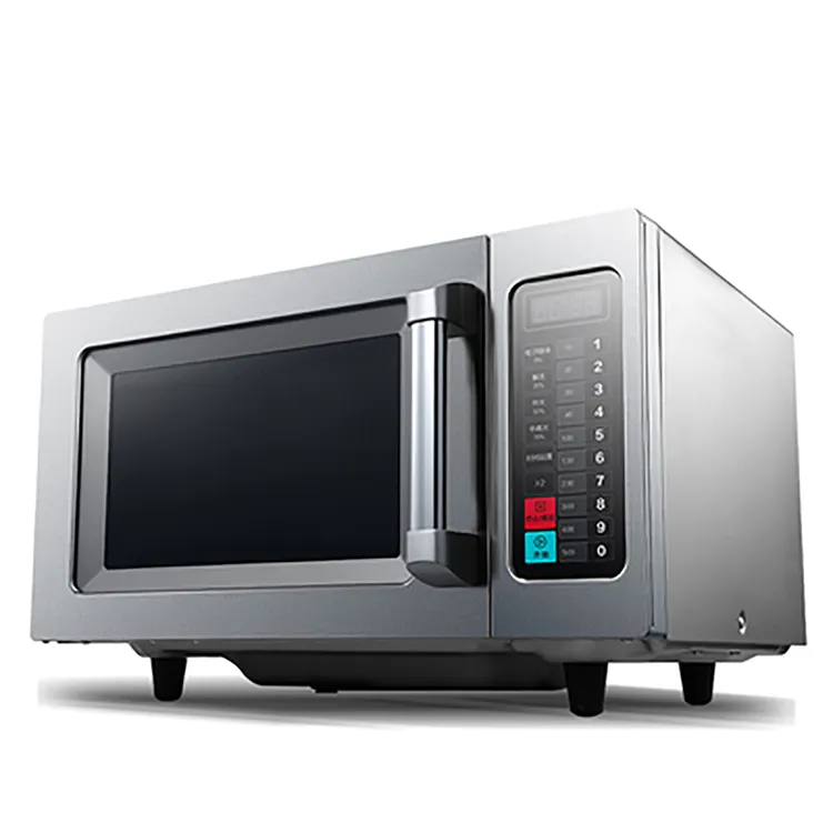 Oven Microwave Led Multifungsi, Oven Microwave Pintar Stainless Steel Bawaan 25L Komersial Makanan Beku