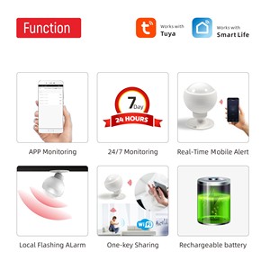 Tuya-sensor de movimiento infrarrojo de gran angular Zigbee/WiFi para seguridad del hogar, Mini Hub de monitoreo, detección humana - Product Image 5