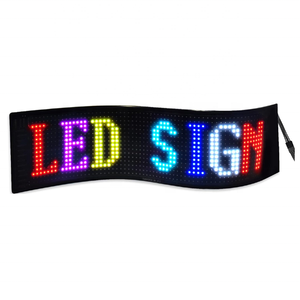 Intelligente APP-Steuerung tragbares RGB-Matrix-Panel flexibles Led-Panel programmierbare Scroll-Nachrichtenausstellung Led-Schild für Warenladenwagen - Product Image 1