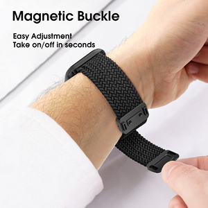 Apple için manyetik toka naylon bant izle serisi 10 9 8 7 Ultra 1 2, Apple için spor döngü elastik kayış izle 41mm 45mm 49mm