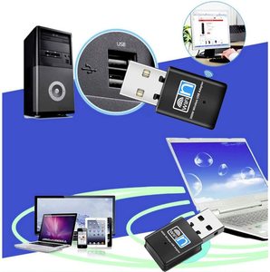 USB WiFi Adapter, 300mbps Dual Band 2.4G <strong>Wireless</strong> Adapter, Mini <strong>Wireless</strong> <strong>Network</strong> Card WiFi Dongle - Product Image 5
