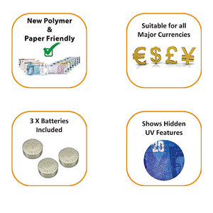 Портативная пластиковая ручка-детектор денег, простая в использовании надежная универсальная система проверки банкнот для личного коммерческого использования - Product Image 5