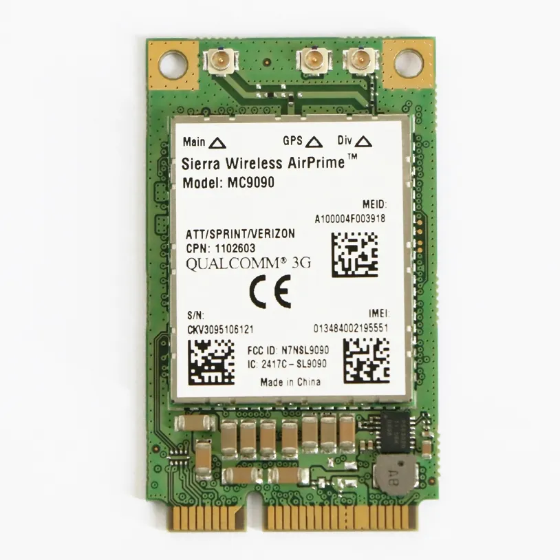 Module sans fil MC9090 Interface Air: 3G-HSPA + avec Rx Diversity, 3G-CDMA EVDO Rev A, 2G-GSM/GPRS/EDGE, GPS