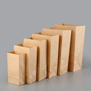 Biodegradable Kraft <strong>Custom</strong> Printed Fast Food Paper Bags,paper Bag High Quality Food Grade Food Packing Bag