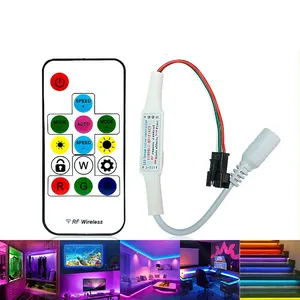 MINI Bunte HF-Fernbedienung DC 5-24V LED Pixel Strip Controller mit manuellem Schalter UCS1903 Kompatibel - Product Image 6