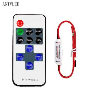 DC5-24V Mini 11 Tasten RF Drahtlose LED-Fernbedienung 12V führte Dimmer-Controller für einzelne Farbe Lichtst reifen - Product Image 1