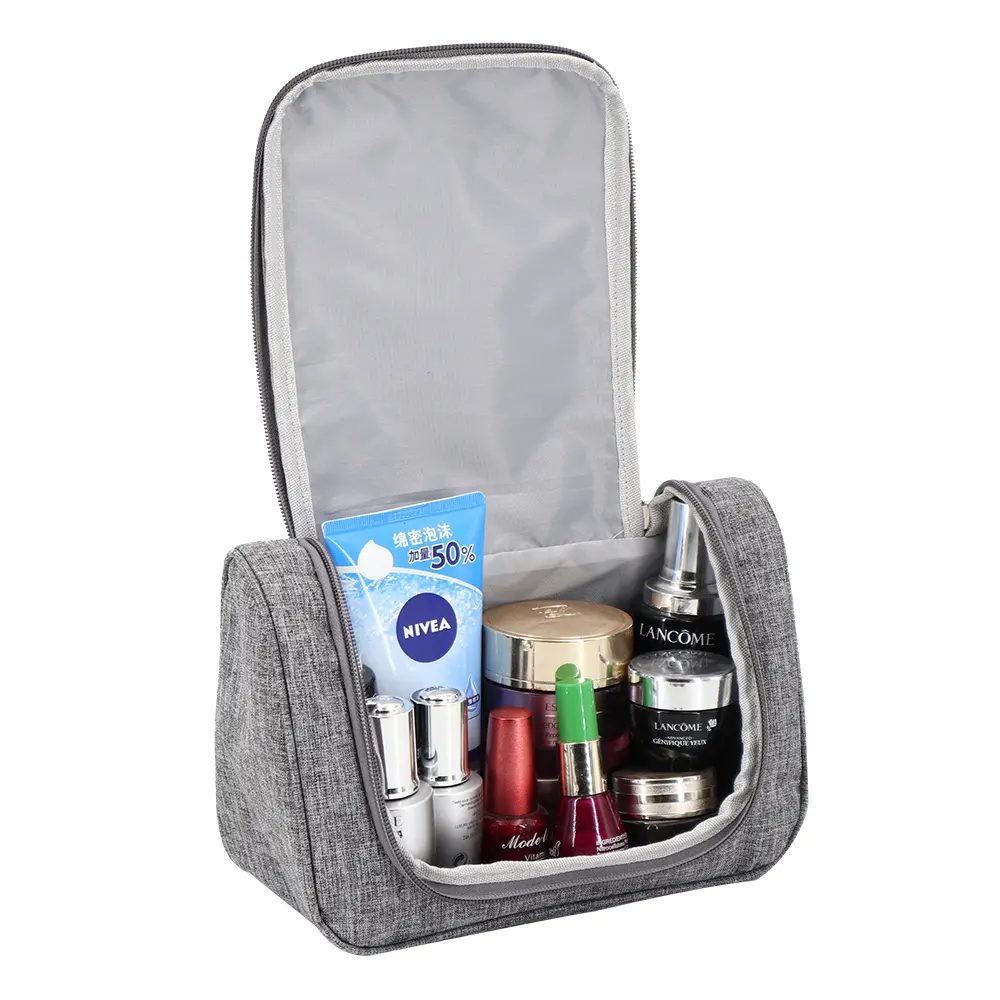 Organizzatore di trucco universale da viaggio impermeabile Skincare toilette trucco borsa con cerniera Kit di stoccaggio per cosmetici per viaggi