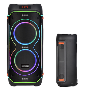Reproductor portátil NDR 1810 de 10 pulgadas, altavoces Subwoofer, sistema de sonido profesional de Audio, caja de fiesta, altavoz con carrito con micrófono inalámbrico - Product Image 1