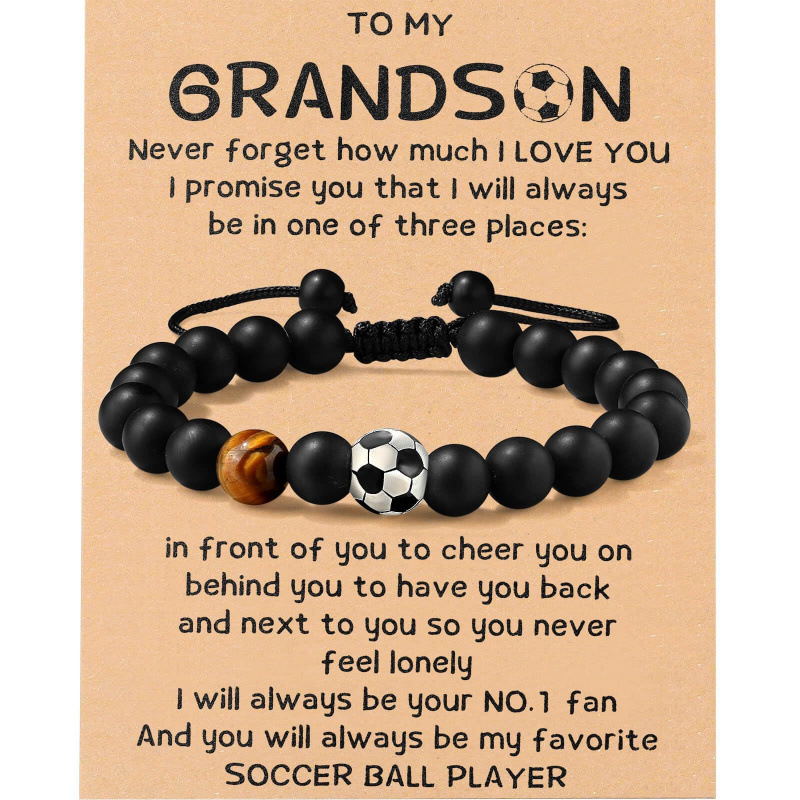 Pulsera de fútbol - Tarjeta de nieto