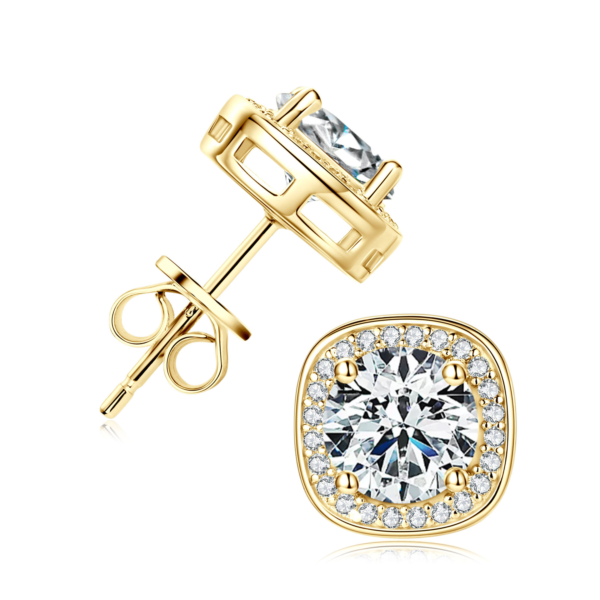 Moissanite+GRA Certificate-Gold