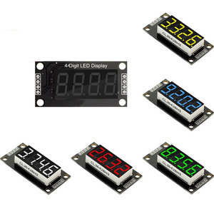 TM1637 0,36 "4-Bit-LED-Digitalröhrenanzeige 7 Segmente Rot Grün Blau Gelb Weiß LED-Modul platine mit Stift - Product Image 1