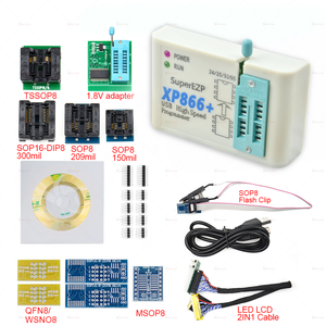 XP866 USB SPI Programmer Set completo + 15 adattatore Sop8/16 supporto 24 25 93 95 EEPROM Flash Bios Minipro - Product Image 1