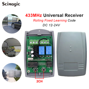 Telecomando universale per porta del Garage ricevitore a 2 canali 433MHZ 433.92mhz con codice di rotolamento fisso ricevitore telecomando - Product Image 6