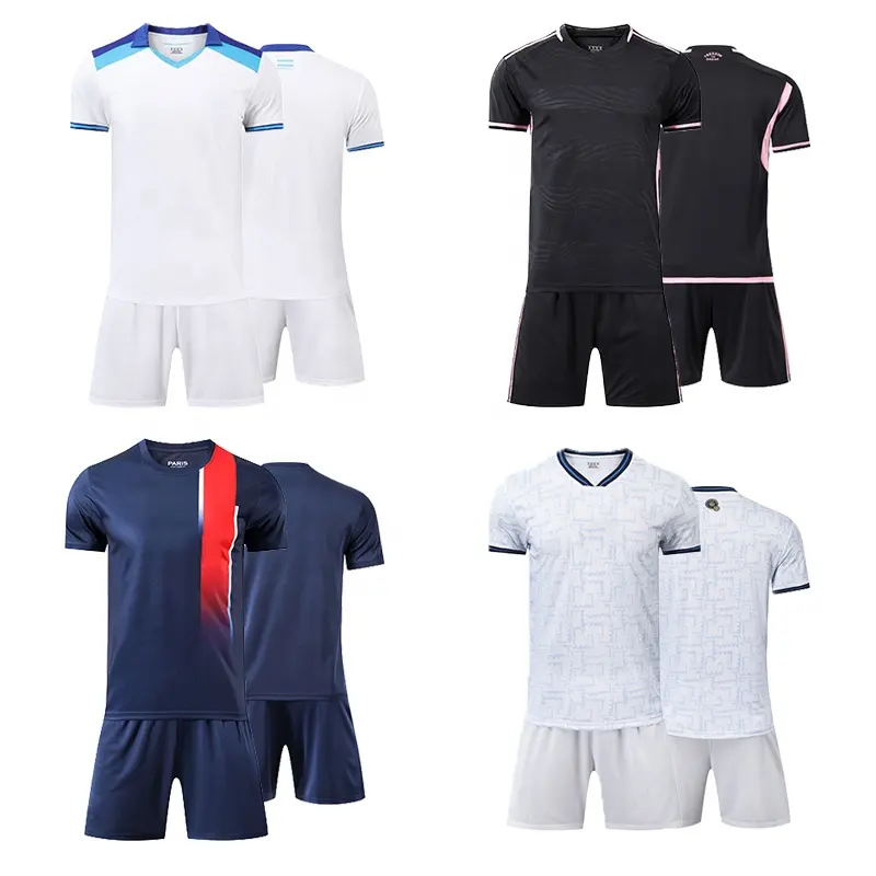 Et bon service 2023 maillots d'équipe de football ensemble d'uniformes maillot de football personnalisé Thaïlande qualité enfants et adultes personnaliser vêtements de sport