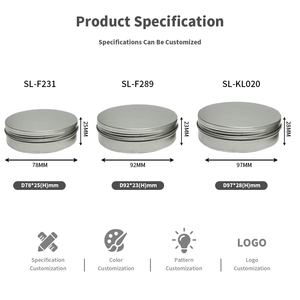 马口铁包装厂定制设计金属罐储物容器空小圆形铝罐带螺旋盖 - Product Image 2