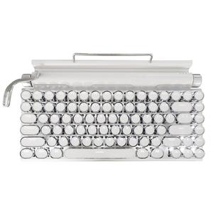 Teclado de máquina de escribir Retro para iPad Laptop, teclas redondas iluminadas, Teclado mecánico inalámbrico para juegos, el mejor teclado de programación