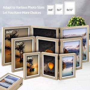 กรอบรูปสามชั้น8x10กรอบรูปบานพับ3กรอบรูปภาพปะติด1แพ็คกรอบรูปแบบเปิดสามชั้นกรอบรูปแบบพับสามชั้น - Product Image 6