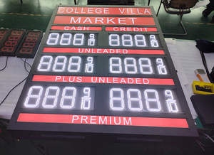 7-Segment-digitales wasserdichtes LED-Benzin-Preis schild Tankstelle doppelseitiges Display-Netzteil eingebaute LCD-Fernbedienung