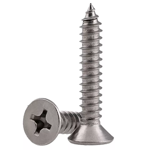 M1 M1.4 M1.7 M2 M3 M4 M5 M6 M8 A2 304 paslanmaz çelik DIN7050 Phillips düz havşa başkanı kendinden dokunarak vida çapraz ahşap vida - Product Image 1