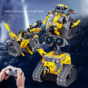 Stem Kids 2,4G 3 en 1 Puzzle RC STEM Robot rastreado coche DIY montaje programación APP Control remoto Robot juguete juego de bloques de construcción