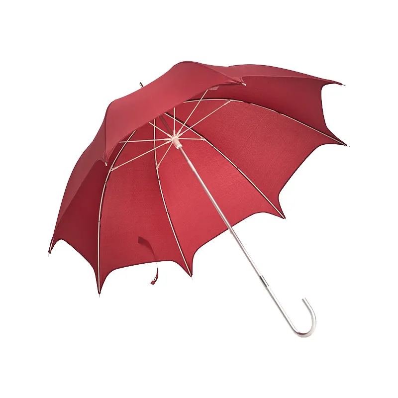 Spot all'ingrosso personalizzazione dell'ombrello Logo pioggia solare doppio uso semplice ombrello a gabbia per uccelli manico lungo ultraleggero con gancio