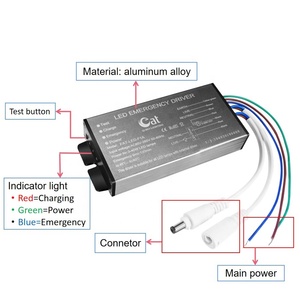 3-60W Panel Down Light Spot LED GU10 Lamp <strong>Strip</strong> Emergency Kit with Dimmable LED <strong>Driver</strong> Dual <strong>Output</strong> 230V <strong>Input</strong> Plastic Case - Product Image 4