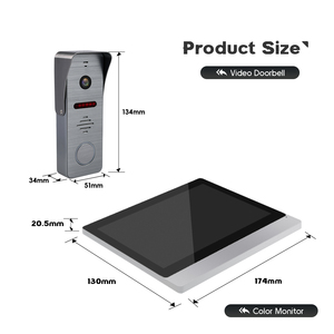 Videocitofono 2 filo citofono campanello di sicurezza a casa sistema di controllo di accesso campanello videocamera citofono per Villa - Product Image 4