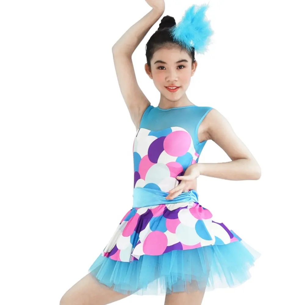 MiDee Polka Dots Ballet Tutu Dress Dance Costume Kids Dance Dress For Girls