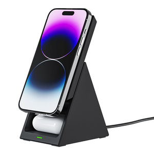 3 in 1 manyetik kablosuz şarj iPhone için katlanabilir standı 12 13 14 Mini Pro Max Apple İzle Airpods hızlı şarj istasyonu - Product Image 5