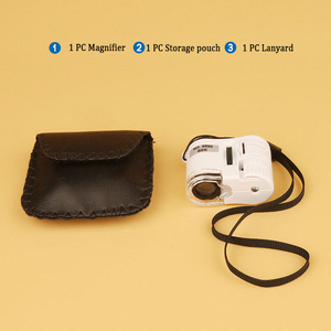 Handheld Magnifying Glass 60X Mini Pocket <strong>Microscope</strong> Loupe <strong>Currency</strong> Detector Jeweler Magnifier <strong>With</strong> LED Light