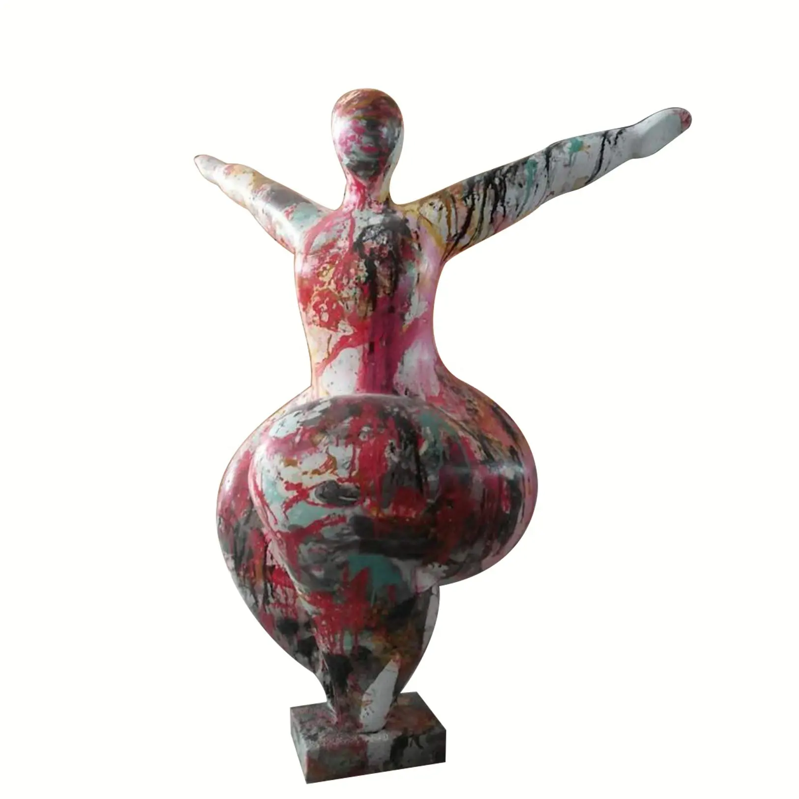 FETT Dame städtische skulptur Spezielle kreative malerei fiberglas sexy dame große größe statue