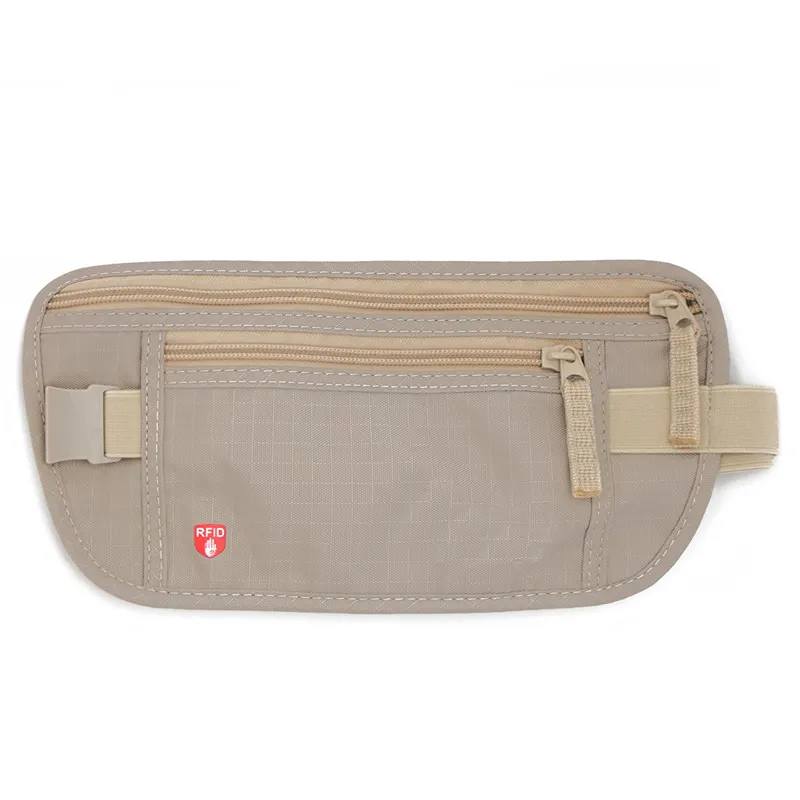 Custom ripstop nylon waterproof RFID waist belt bag