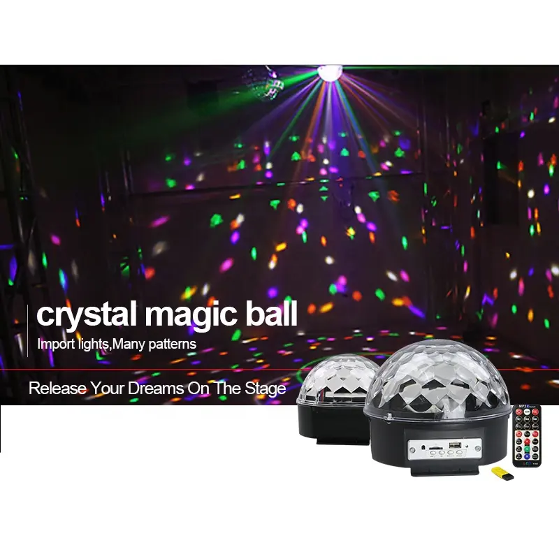 Bola mágica para escenario, iluminación Led con sistema de sonido, luces para discoteca, pub, estudio de baile