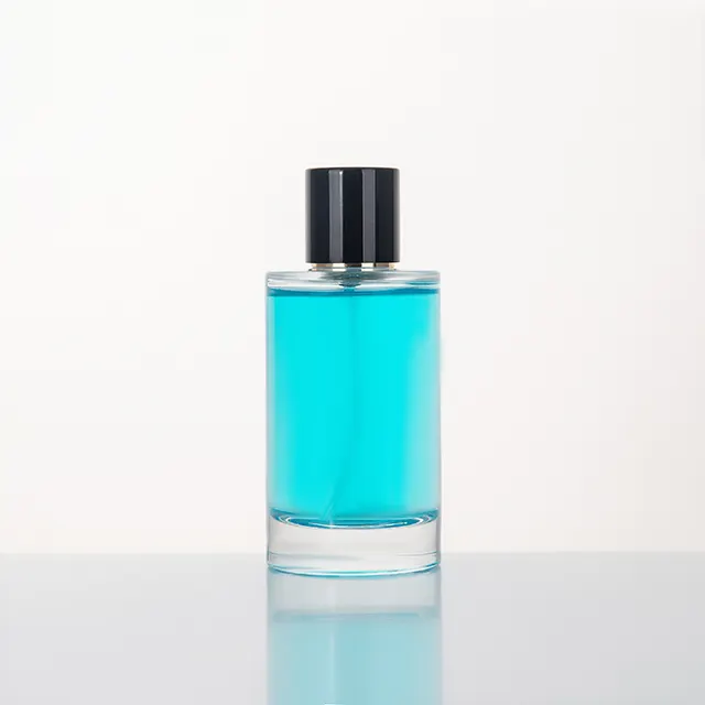 30mlガラス香水ボトルブルーエッセンシャルオイルボトルAluキャップペンアトマイザー香水1 Mlプラスチック噴霧器