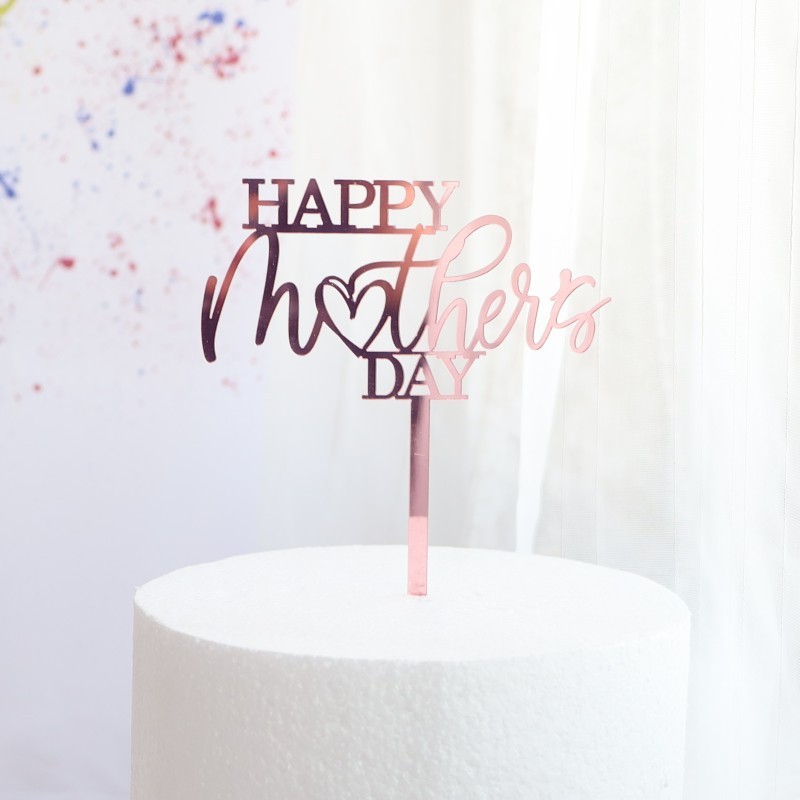joyeuse fête des mères-or rose