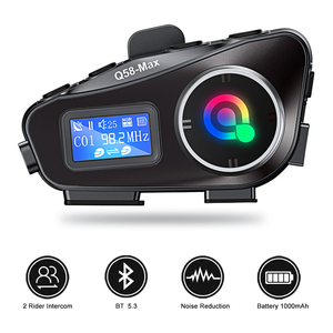 Q58 max çok sahne karışık müzik paylaşımı çift çekirdekli su geçirmez LCD ekran kablosuz interkom motosiklet kask kulaklık - Product Image 2