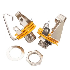 5.2mm Panel dağı Jack 3 iletken 0.21 inç açık devre Jack için PJ-068 fiş havacılık standart uçak kulaklık mikrofon - Product Image 1