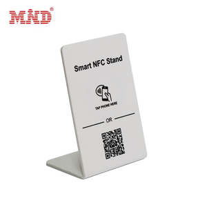 ขาตั้ง nfc 13.56mhz nfc ตารางขาตั้งจอแสดงผลอะคริลิค Touchless พร้อมรหัส QR สําหรับขาตั้งการ์ดรีวิว กันน้ําด้วยวัสดุพีวีซี - Product Image 3