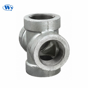 ASME B16.3等孔螺纹交叉连接4路交叉可锻铁管件 - Product Image 2
