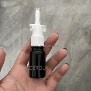 Niebla nasal fina Botellas de vidrio de 10ml Ámbar vacío Tapa de plástico de 30ml y 100ml con botella de spray de lavado de enjuague nasal azul negro - Product Image 1