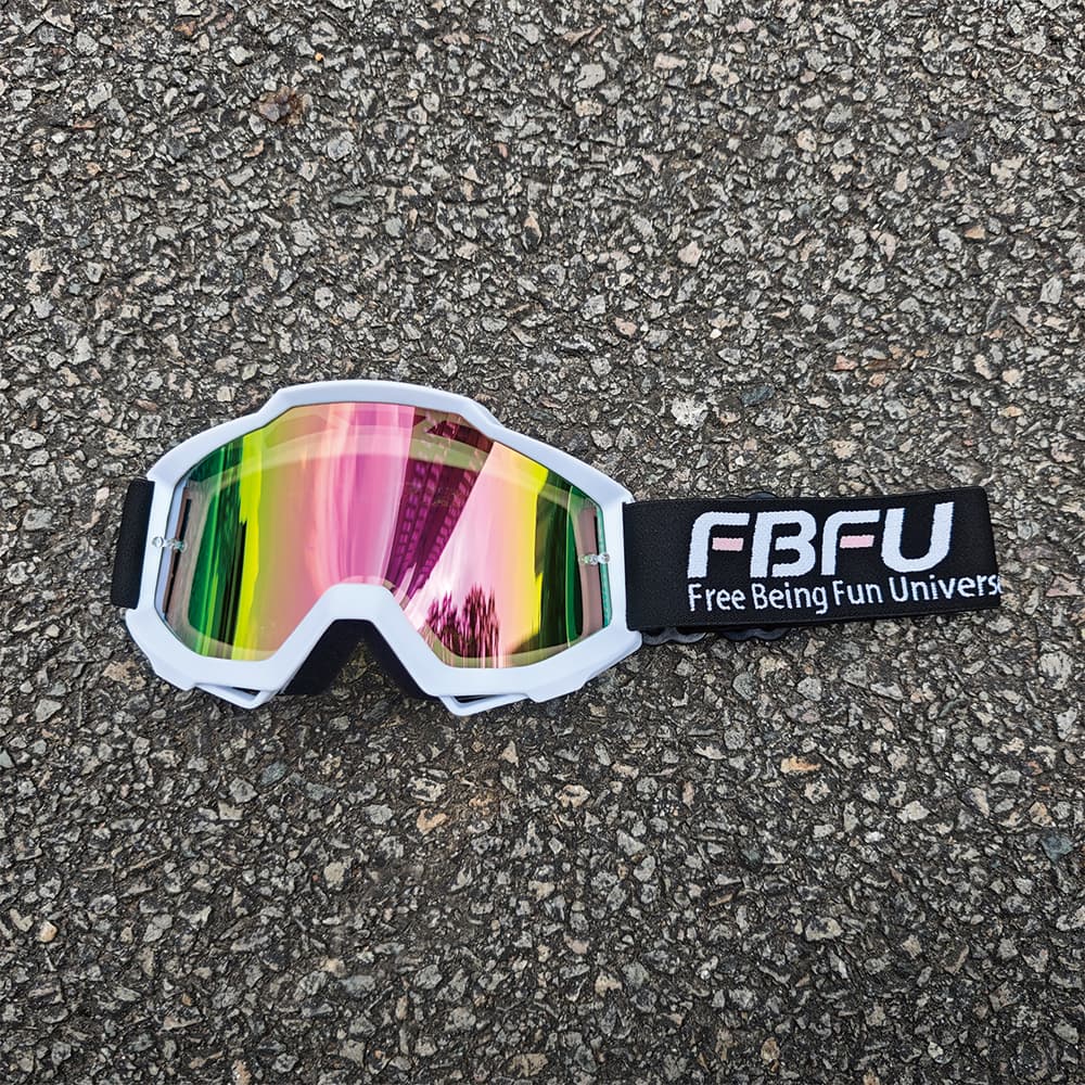 White framed pink glasses