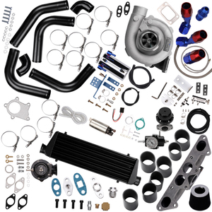 MaXpeedingrods T3 T4 <span class=keywords><strong>Turbo</strong></span> Honda Accord için 2.2L / 2.3L w/ Intercooler boru + Manifold + BOV + kiti