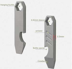 Advanced Titanium Alloy Pocket <strong>Tool</strong> with Pry Bar and Screwdriver Bits for Quick Repairs - Product Image 2