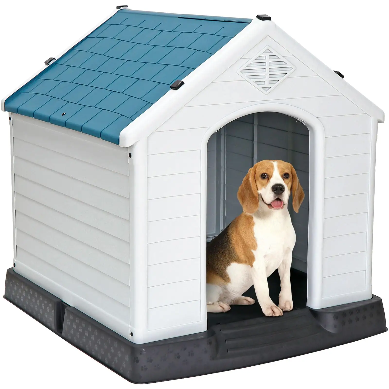 BunnyHi GW002 منزل حيوان أليف داخلي بلاستيكي متين وأثاث كبير Casas Para Perros منزل كلب خارجي للكلاب الصغيرة والمتوسطة الكبيرة