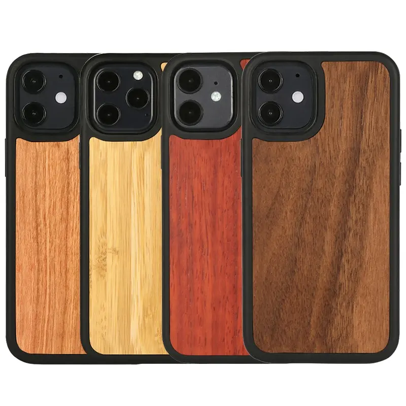 Funda de teléfono de madera de lujo hecha a medida para iPhone 14 15 14 13 12 11 Pro Max