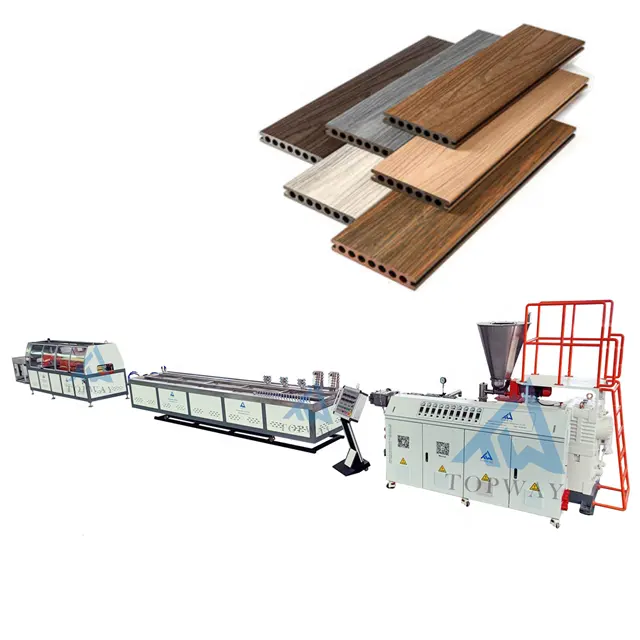 Máquina para hacer tableros de plástico y madera Fabricación de extrusión de perfiles de cubierta PE WPC