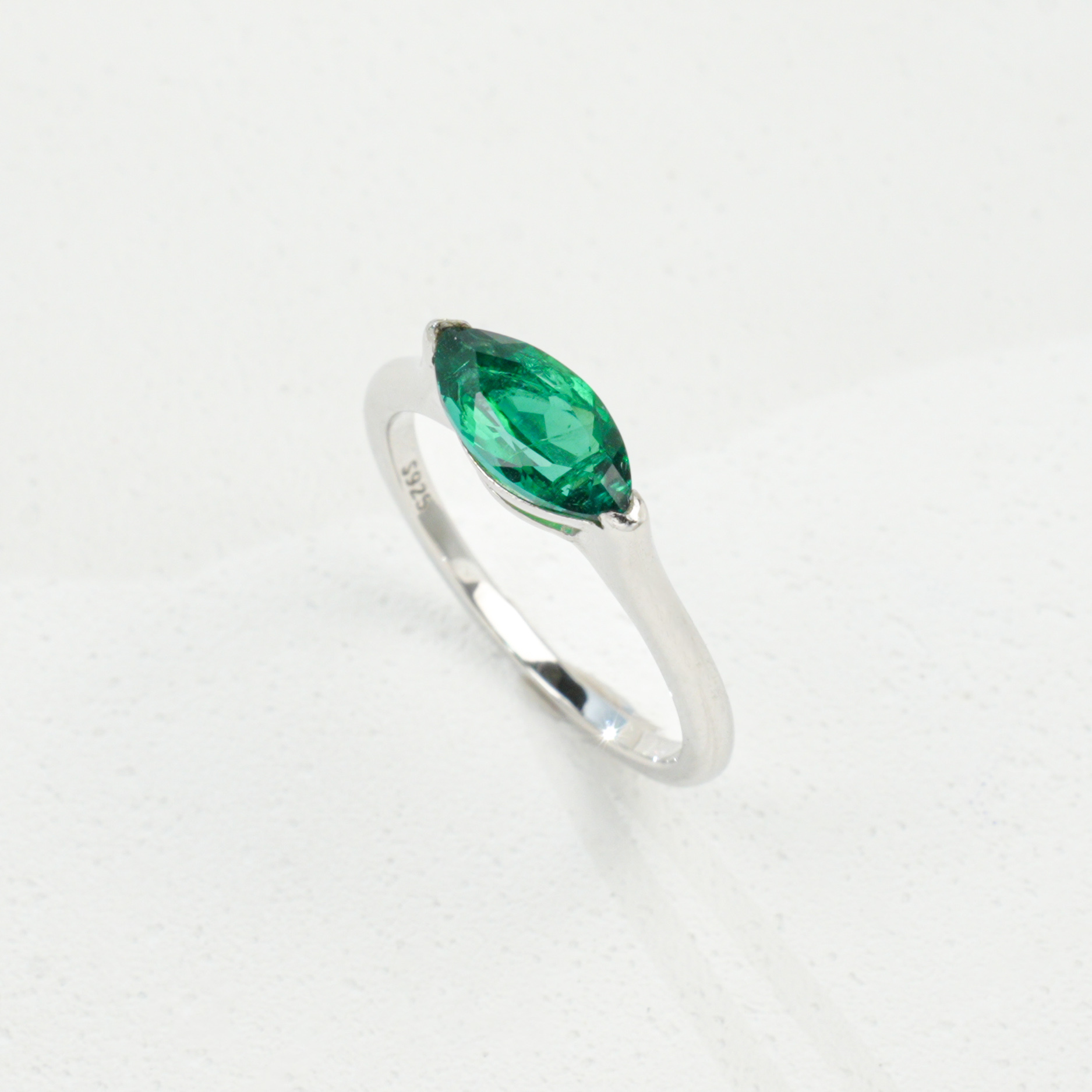 Elegant Lab Grown Emerald Ring