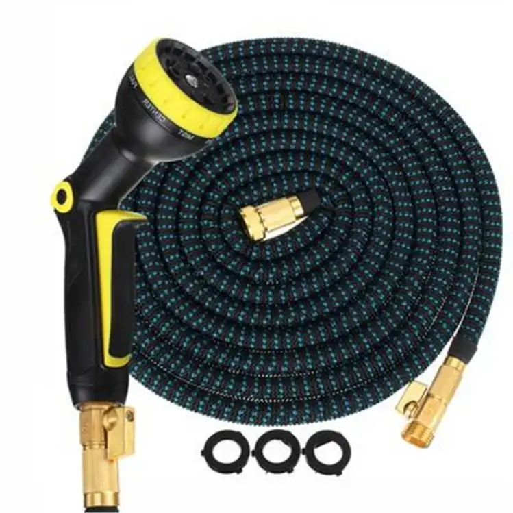 30 Meters 60 Meters Triple Latex Solid Brass Fitting Expandable Retractable Collapsible Garden Water Hose