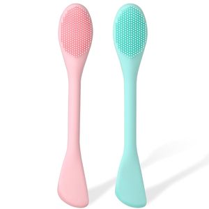 2合1硅胶面膜涂抹器，用于涂抹面霜乳液的柔软化妆美容刷工具 - Product Image 1